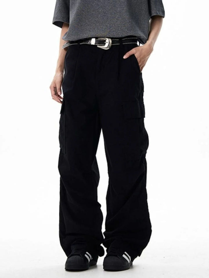 Men's Wide Leg Cargo Pants - Black - S - 2f1698ff - 7bc2 - 472f - a06e - ce129728e38b - Max - Origin - Tatoo Tee