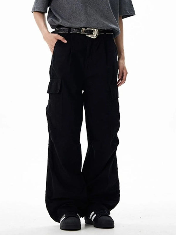 Men's Wide Leg Cargo Pants - Black - S - 5ba41f06 - 3725 - 42d4 - a874 - 0d494d1fdb29 - Max - Origin - Tatoo Tee