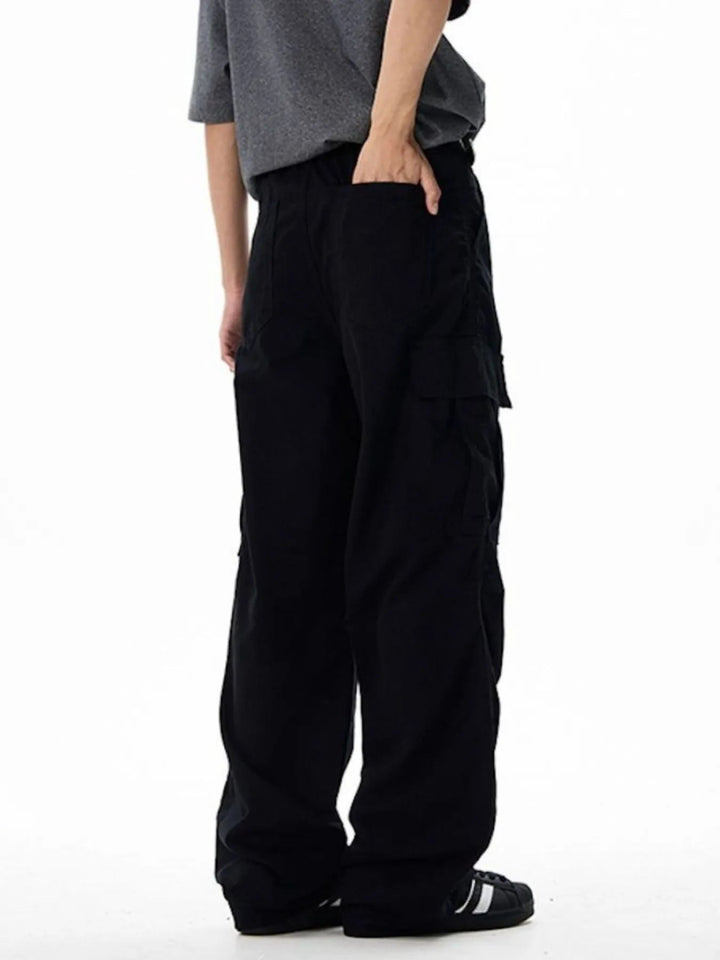 Men's Wide Leg Cargo Pants - Black - S - 64e63514 - 6bdb - 4ef5 - b567 - 66de12835e08 - Max - Origin - Tatoo Tee