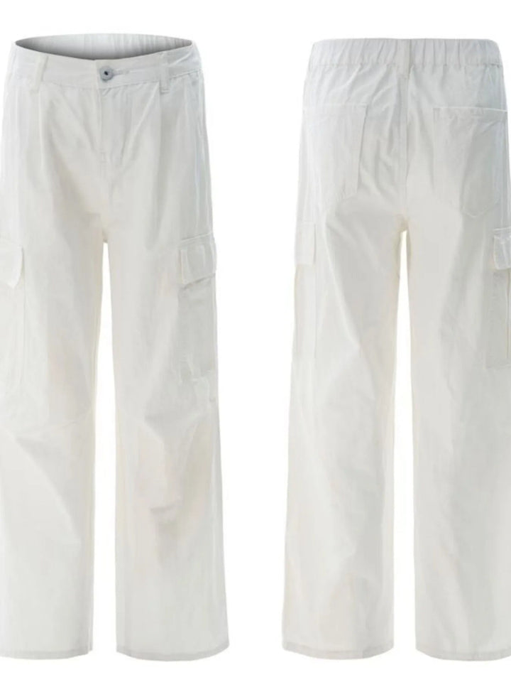 Men's Wide Leg Cargo Pants - Off - white - S - 1b27a13906164954a93e769b11e25136 - Max - Origin - Tatoo Tee