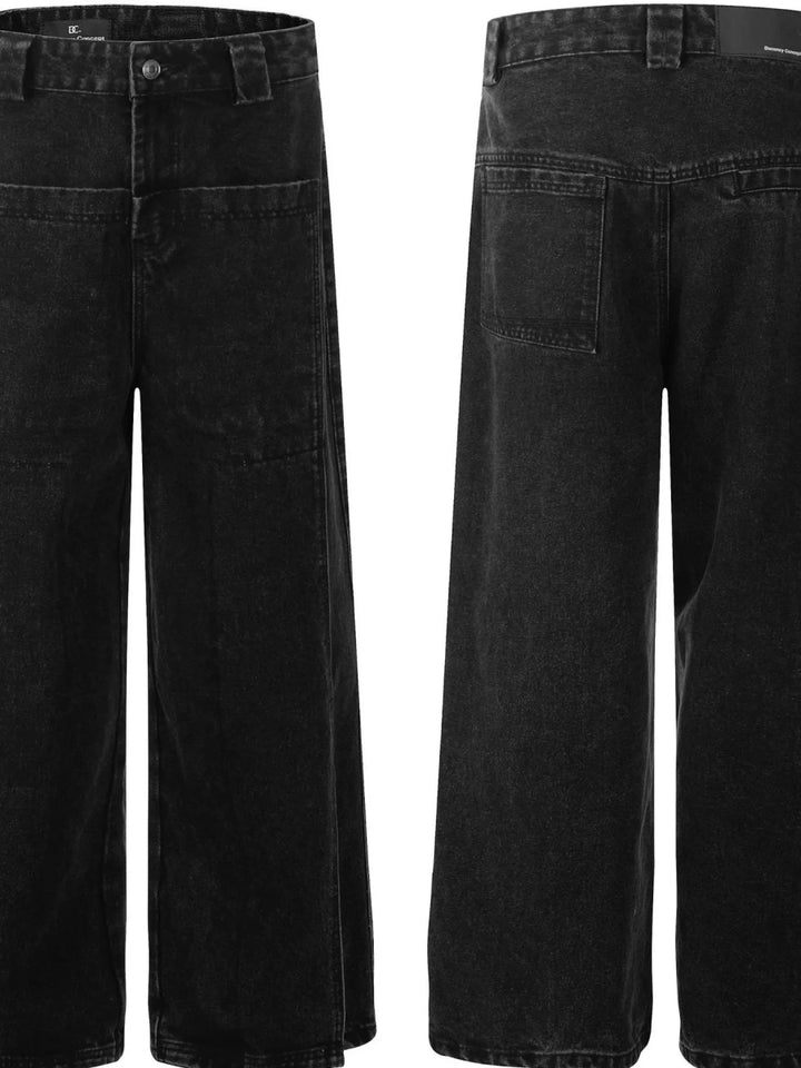 Men's Wide Leg Denim Jeans - Black - S - 0bf17b312b8146c29a02772ce07d9ee7 - Max - Origin - Tatoo Tee