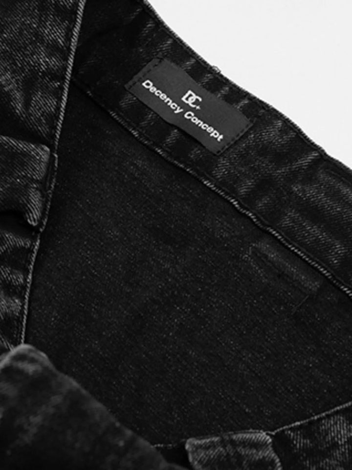 Men's Wide Leg Denim Jeans - Black - S - 3908a3d7 - 1fdd - 45f7 - 8575 - 9d148b7e7010 - Max - Origin - Tatoo Tee