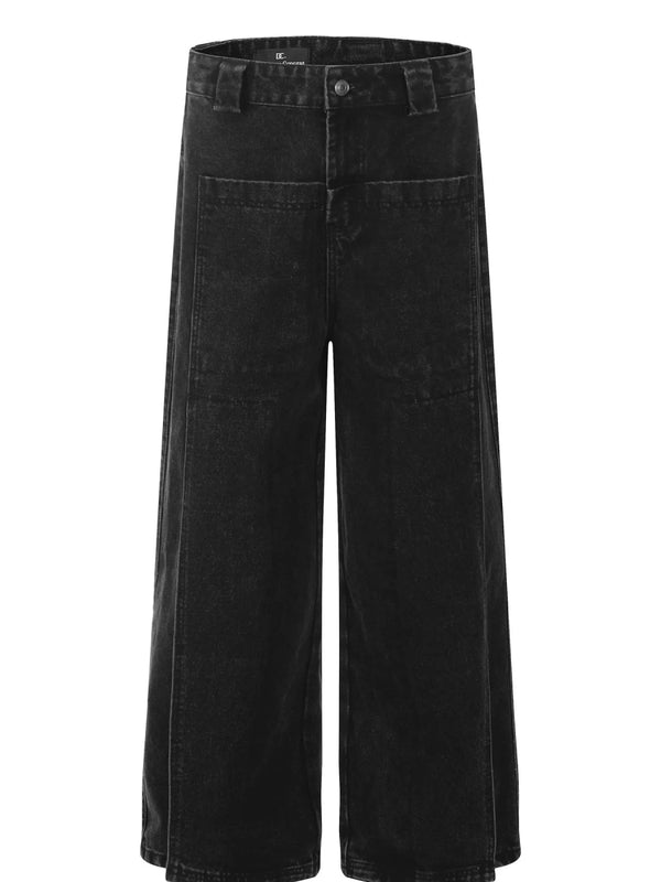 Men's Wide Leg Denim Jeans - Black - S - aaabda34e9454b01a2c444079f631471 - Max - Origin - Tatoo Tee