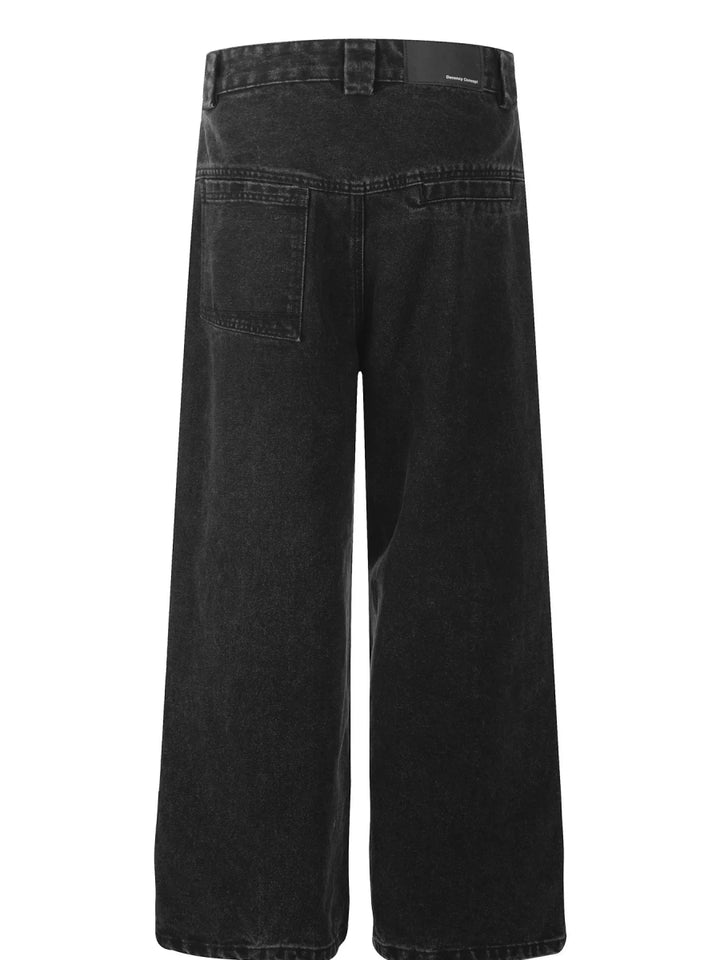 Men's Wide Leg Denim Jeans - Black - S - 8233686381a24684ae590e555764e8e5 - Max - Origin - Tatoo Tee