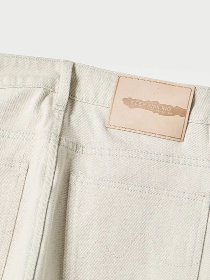 Men's Wide Leg Jeans - Beige - 28 - ce9c2433 - 4ab1 - 4e08 - b02b - c82c19dbe28d - Max - Origin - Tatoo Tee