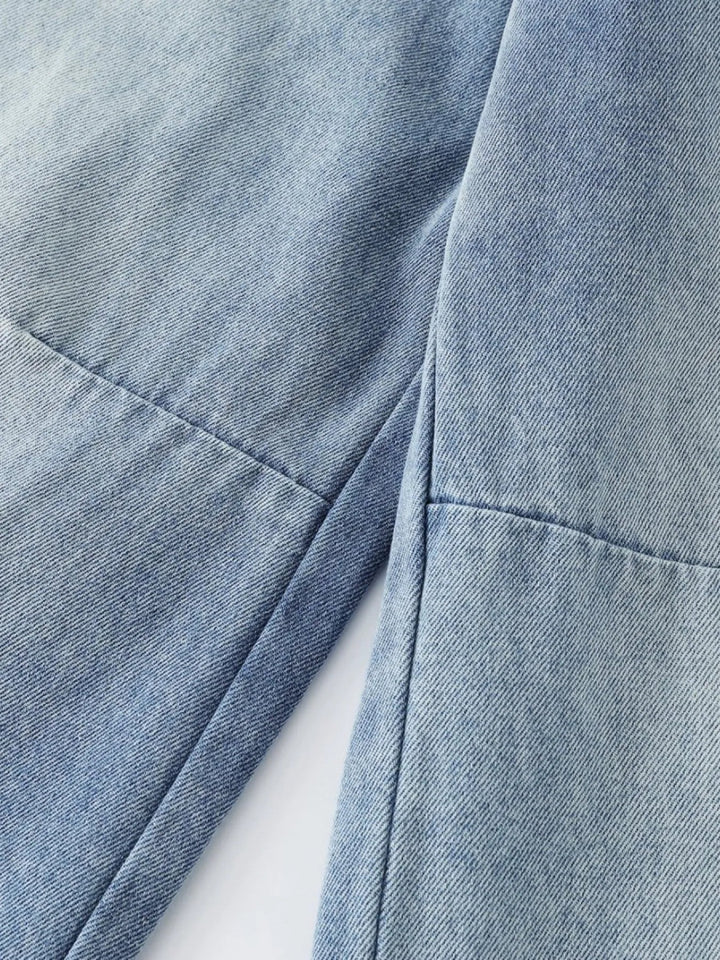 Men's Wide - Leg Vintage Wash Denim Jeans - Blue - S - efe4e179eae2494392004ae23900f9fc - Max - Origin - Tatoo Tee