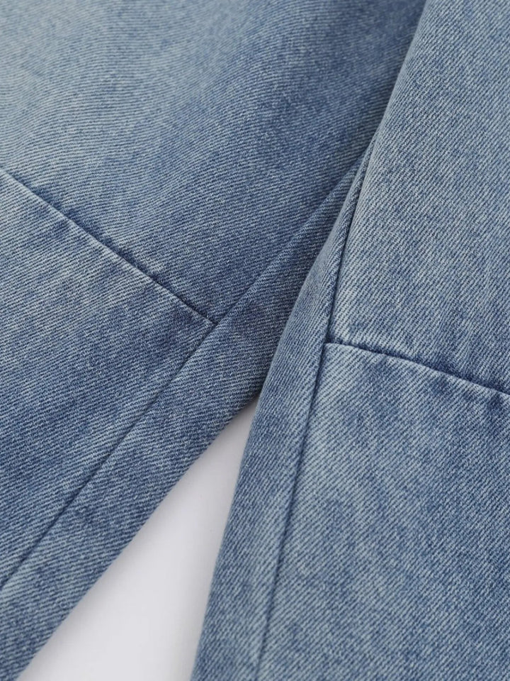 Men's Wide - Leg Vintage Wash Denim Jeans - Blue - S - e3d3a2dacb8a41848ba6ecaf545e6869 - Max - Origin - Tatoo Tee