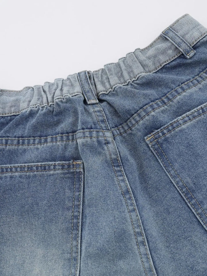 Men's Wide - Leg Vintage Wash Denim Jeans - Blue - S - 8788a2614f8c4df8bacbe16883cfcdee - Max - Origin - Tatoo Tee