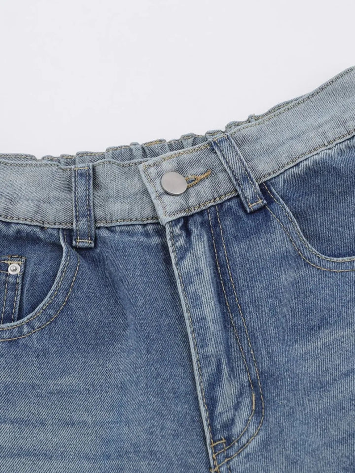 Men's Wide - Leg Vintage Wash Denim Jeans - Blue - S - 7c5c82080d0847bfb1ce290662c11f87 - Max - Origin - Tatoo Tee