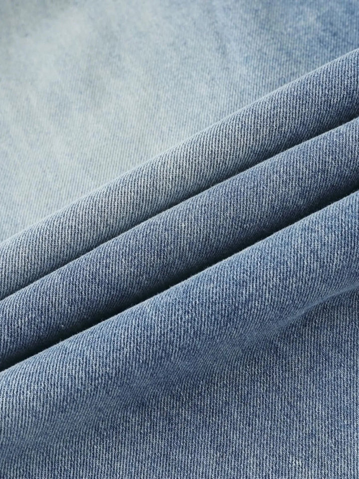 Men's Wide - Leg Vintage Wash Denim Jeans - Blue - S - 6ae4a4578a354d3ba2201d5a5efb045c - Max - Origin - Tatoo Tee