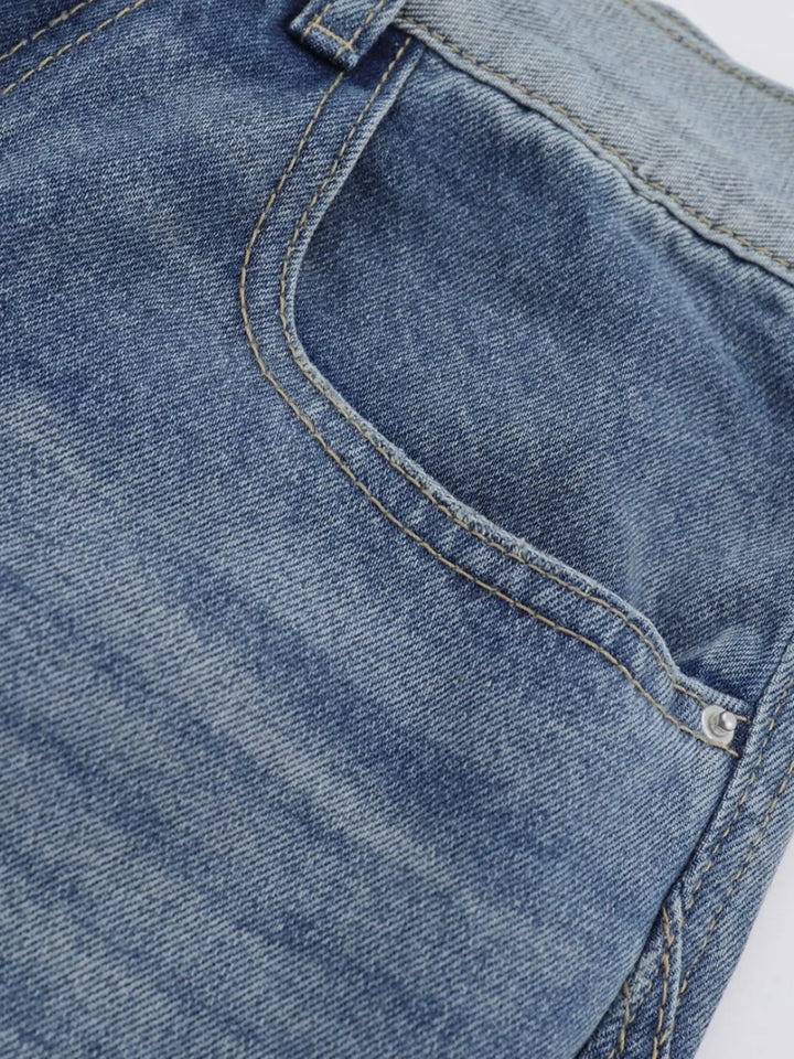 Men's Wide - Leg Vintage Wash Denim Jeans - Blue - S - ff43f123c9fe4fd091943f84c227d999 - Max - Origin - Tatoo Tee