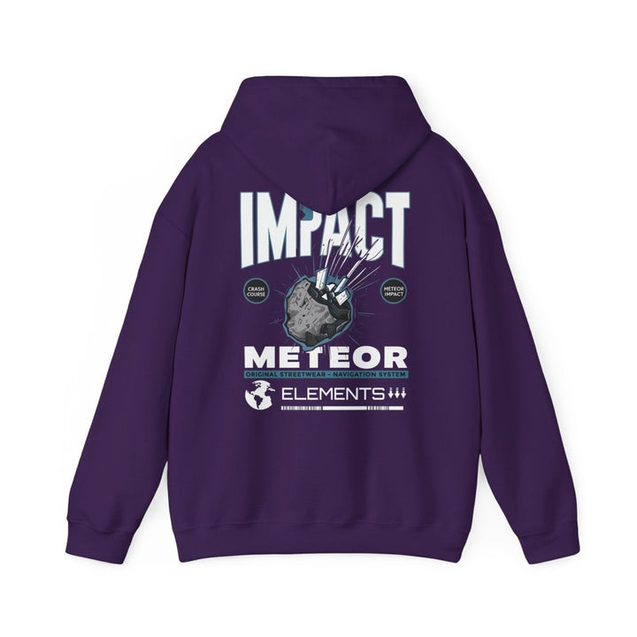 Meteor Impact Graphic Hoodie - Unisex Heavy Blend™ Sweatshirt for Space Lovers - Red - S - Meteor Impact Graphic Hoodie - Unisex Heavy Blend™ Sweatshirt for Space Lovers - Tatoo Tee