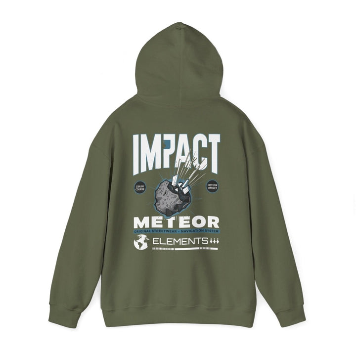 Meteor Impact Graphic Hoodie - Unisex Heavy Blend™ Sweatshirt for Space Lovers - Red - S - Meteor Impact Graphic Hoodie - Unisex Heavy Blend™ Sweatshirt for Space Lovers - Tatoo Tee