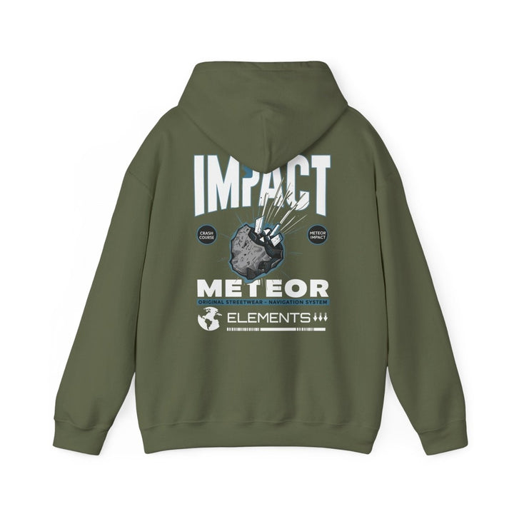 Meteor Impact Graphic Hoodie - Unisex Heavy Blend™ Sweatshirt for Space Lovers - Red - S - Meteor Impact Graphic Hoodie - Unisex Heavy Blend™ Sweatshirt for Space Lovers - Tatoo Tee