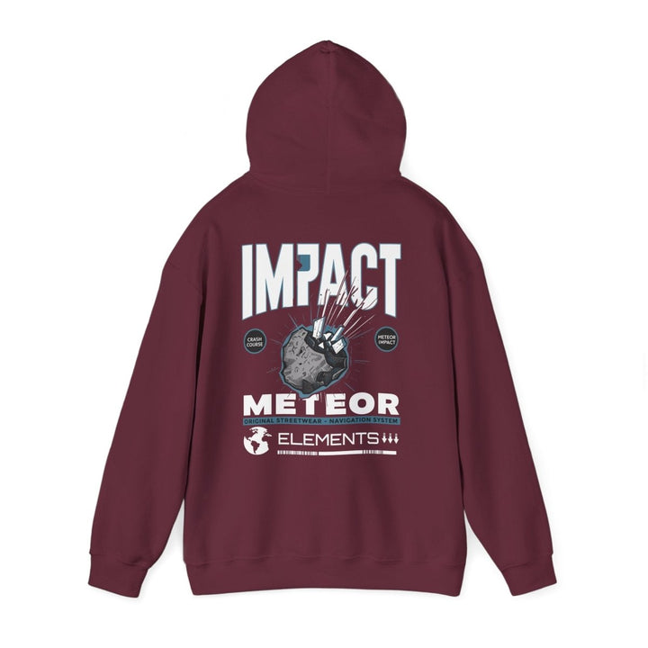 Meteor Impact Graphic Hoodie - Unisex Heavy Blend™ Sweatshirt for Space Lovers - Red - S - Meteor Impact Graphic Hoodie - Unisex Heavy Blend™ Sweatshirt for Space Lovers - Tatoo Tee