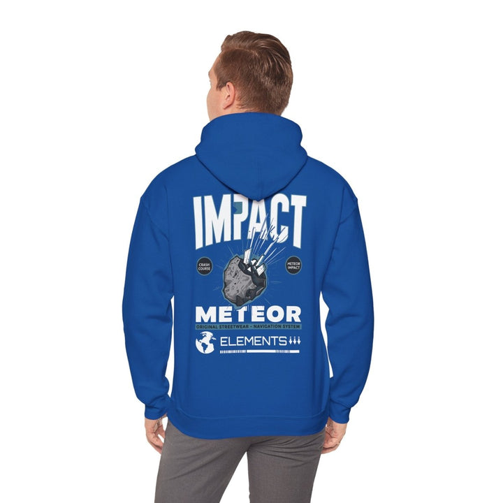 Meteor Impact Graphic Hoodie - Unisex Heavy Blend™ Sweatshirt for Space Lovers - Royal - S - Meteor Impact Graphic Hoodie - Unisex Heavy Blend™ Sweatshirt for Space Lovers - Tatoo Tee