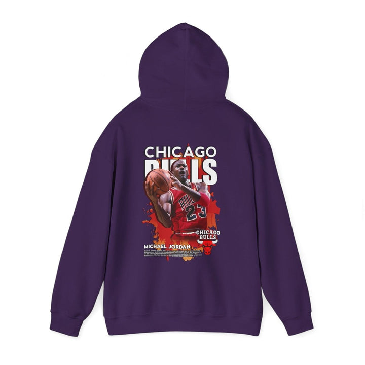 Michael Jordan Chicago Bulls Hoodie - Retro Sports Sweatshirt for Basketball Fans - Purple - S - Michael Jordan Chicago Bulls Hoodie - Retro Sports Sweatshirt for Basketball Fans - Tatoo Tee