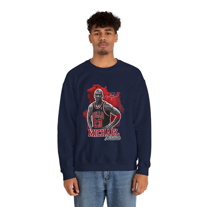 Michael Jordan Crewneck Sweatshirt, Vintage Sports Apparel, Basketball Fan Gift - S - Navy - Michael Jordan Crewneck Sweatshirt, Vintage Sports Apparel, Basketball Fan Gift - Tatoo Tee