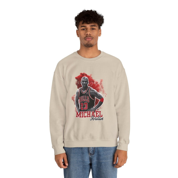 Michael Jordan Crewneck Sweatshirt, Vintage Sports Apparel, Basketball Fan Gift - S - Sand - Michael Jordan Crewneck Sweatshirt, Vintage Sports Apparel, Basketball Fan Gift - Tatoo Tee