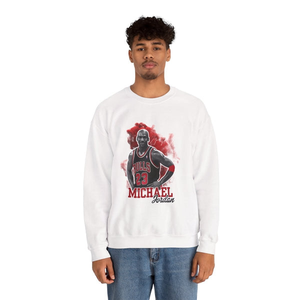 Michael Jordan Crewneck Sweatshirt, Vintage Sports Apparel, Basketball Fan Gift - S - White - Michael Jordan Crewneck Sweatshirt, Vintage Sports Apparel, Basketball Fan Gift - Tatoo Tee