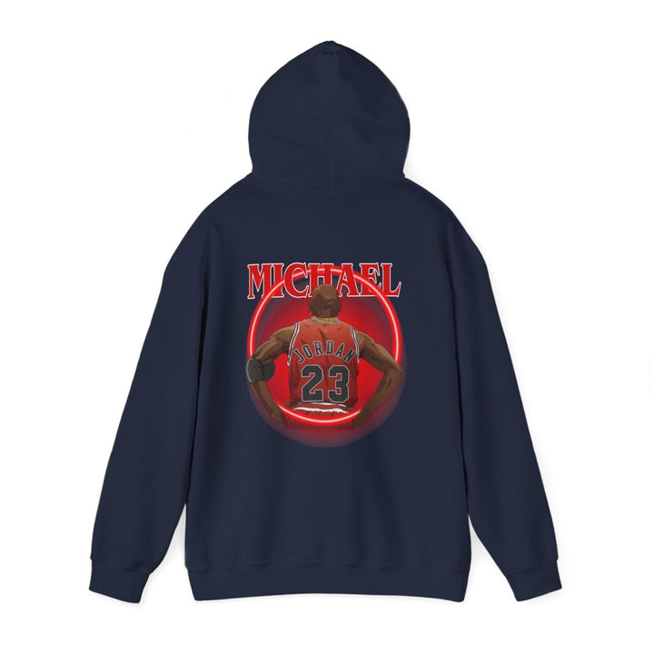 Michael Jordan Tribute Hoodie, Sporty Sweatshirt, Basketball Fan Gear, Unisex Hoodie - Navy - S - Michael Jordan Tribute Hoodie, Sporty Sweatshirt, Basketball Fan Gear, Unisex Hoodie - Tatoo Tee