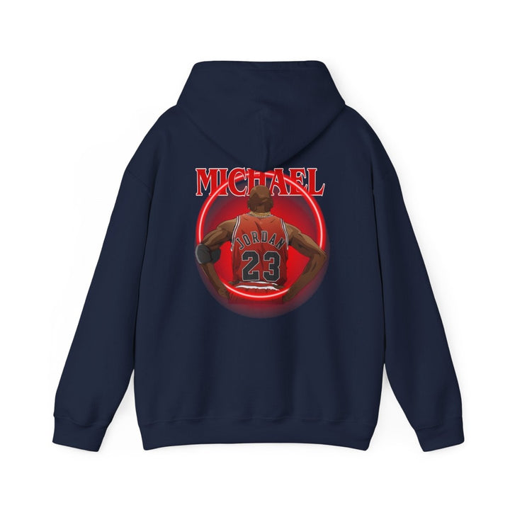 Michael Jordan Tribute Hoodie, Sporty Sweatshirt, Basketball Fan Gear, Unisex Hoodie - Navy - S - Michael Jordan Tribute Hoodie, Sporty Sweatshirt, Basketball Fan Gear, Unisex Hoodie - Tatoo Tee