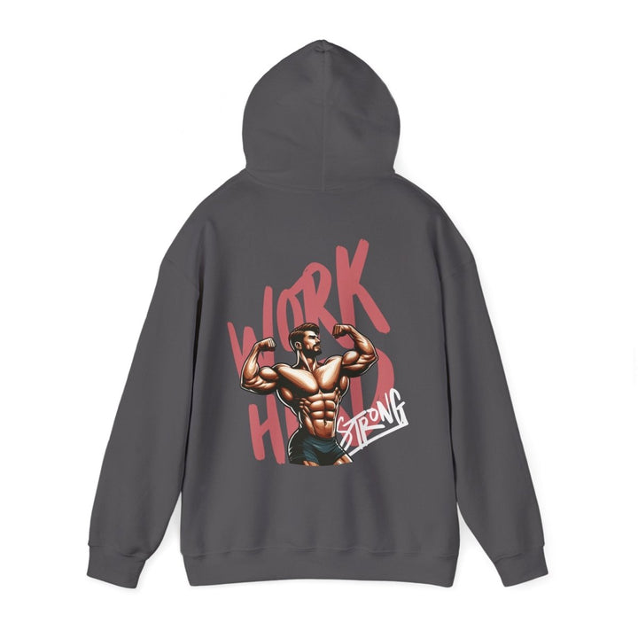 Motivational Fitness Hoodie - 'Work Hard, Stay Strong' Graphic Sweatshirt for Gym Lovers - Purple - S - Motivational Fitness Hoodie - 'Work Hard, Stay Strong' Graphic Sweatshirt for Gym Lovers - Tatoo Tee