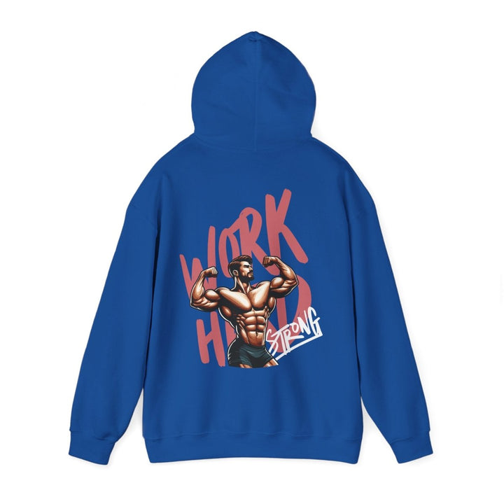 Motivational Fitness Hoodie - 'Work Hard, Stay Strong' Graphic Sweatshirt for Gym Lovers - Purple - S - Motivational Fitness Hoodie - 'Work Hard, Stay Strong' Graphic Sweatshirt for Gym Lovers - Tatoo Tee