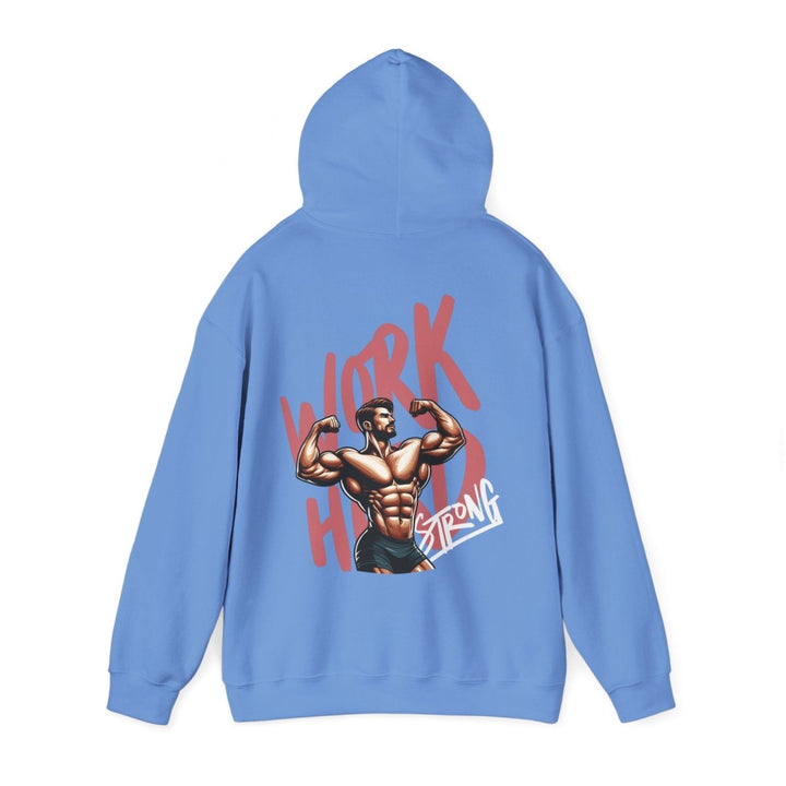 Motivational Fitness Hoodie - 'Work Hard, Stay Strong' Graphic Sweatshirt for Gym Lovers - Purple - S - Motivational Fitness Hoodie - 'Work Hard, Stay Strong' Graphic Sweatshirt for Gym Lovers - Tatoo Tee