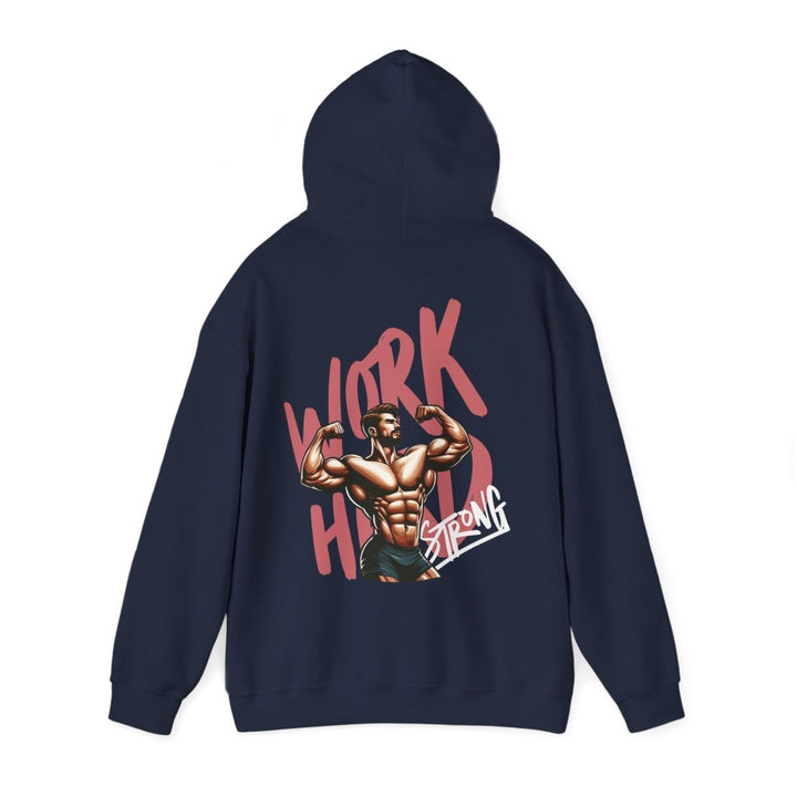 Motivational Fitness Hoodie - 'Work Hard, Stay Strong' Graphic Sweatshirt for Gym Lovers - Purple - S - Motivational Fitness Hoodie - 'Work Hard, Stay Strong' Graphic Sweatshirt for Gym Lovers - Tatoo Tee