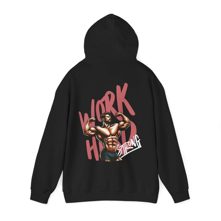 Motivational Fitness Hoodie - 'Work Hard, Stay Strong' Graphic Sweatshirt for Gym Lovers - Purple - S - Motivational Fitness Hoodie - 'Work Hard, Stay Strong' Graphic Sweatshirt for Gym Lovers - Tatoo Tee