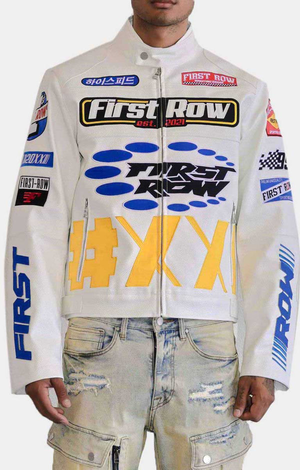 MOTOR RACING LEATHER JACKET - S - MOTOR RACING LEATHER JACKET - Tatoo Tee