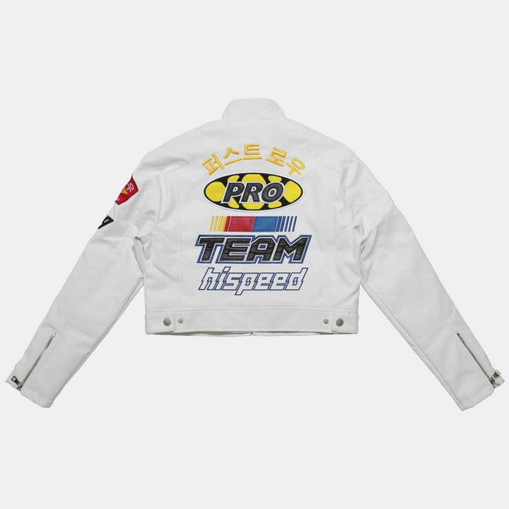 MOTOR RACING LEATHER JACKET - S - MOTOR RACING LEATHER JACKET - Tatoo Tee