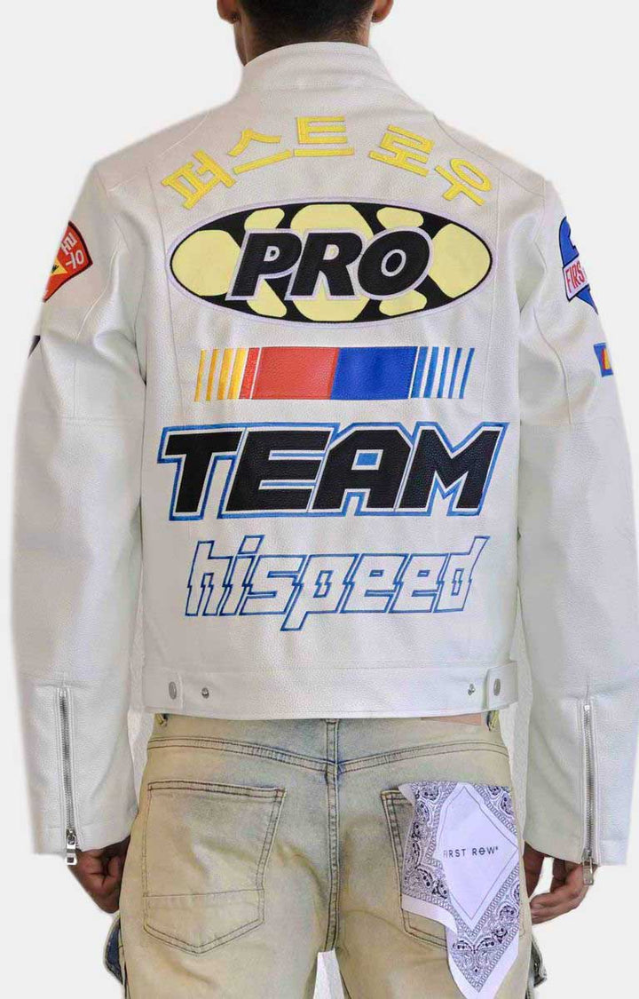 MOTOR RACING LEATHER JACKET - S - MOTOR RACING LEATHER JACKET - Tatoo Tee