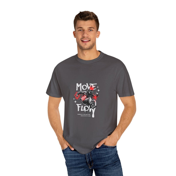 Move & Flow Unisex Garment - Dyed T-Shirt | Motivational Graphic Tee - Graphite - S - Move & Flow Unisex Garment - Dyed T-Shirt | Motivational Graphic Tee - Tatoo Tee