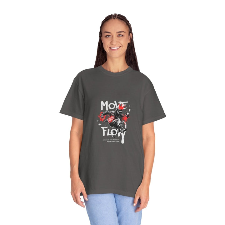 Move & Flow Unisex Garment - Dyed T-Shirt | Motivational Graphic Tee - Navy - S - Move & Flow Unisex Garment - Dyed T-Shirt | Motivational Graphic Tee - Tatoo Tee