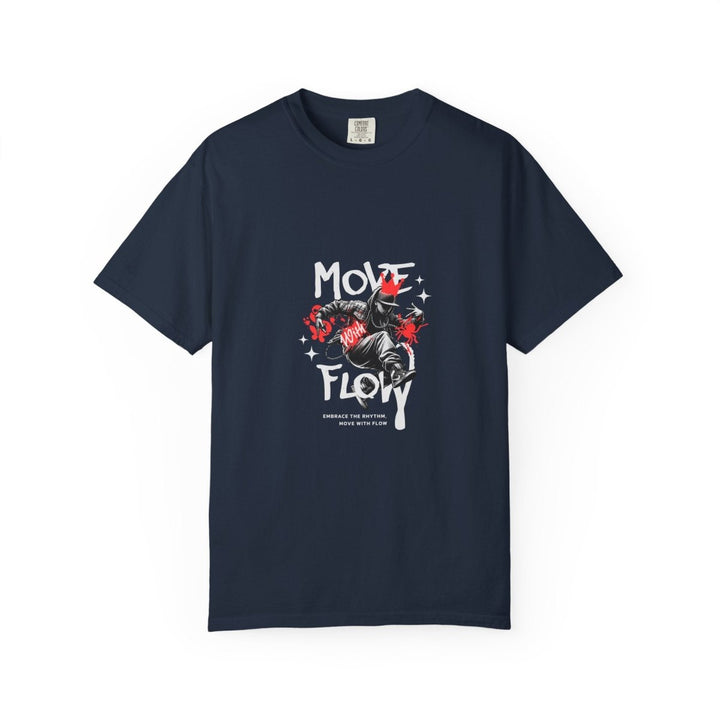 Move & Flow Unisex Garment - Dyed T-Shirt | Motivational Graphic Tee - Navy - S - Move & Flow Unisex Garment - Dyed T-Shirt | Motivational Graphic Tee - Tatoo Tee