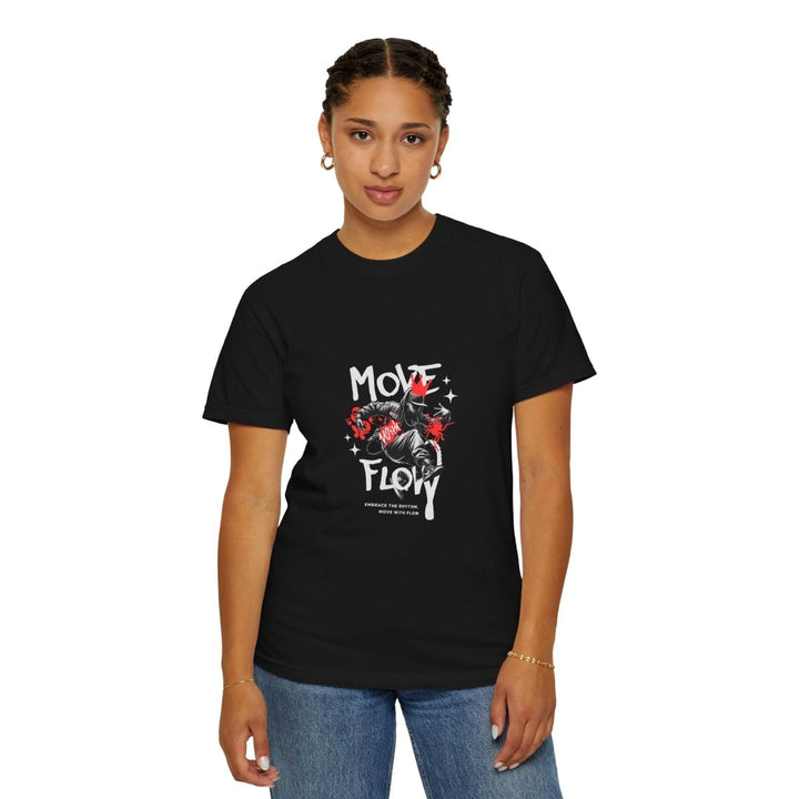 Move & Flow Unisex Garment - Dyed T-Shirt | Motivational Graphic Tee - Navy - S - Move & Flow Unisex Garment - Dyed T-Shirt | Motivational Graphic Tee - Tatoo Tee