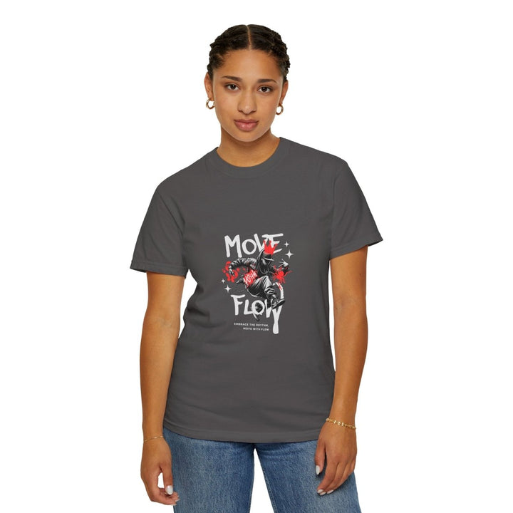 Move & Flow Unisex Garment - Dyed T-Shirt | Motivational Graphic Tee - Navy - S - Move & Flow Unisex Garment - Dyed T-Shirt | Motivational Graphic Tee - Tatoo Tee