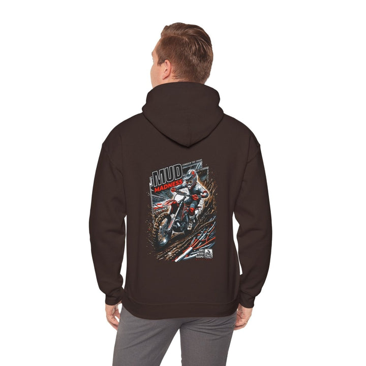 Mud Madness Unisex Hoodie - Perfect for Off - Road Enthusiasts - Dark Chocolate - S - Mud Madness Unisex Hoodie - Perfect for Off - Road Enthusiasts - Tatoo Tee