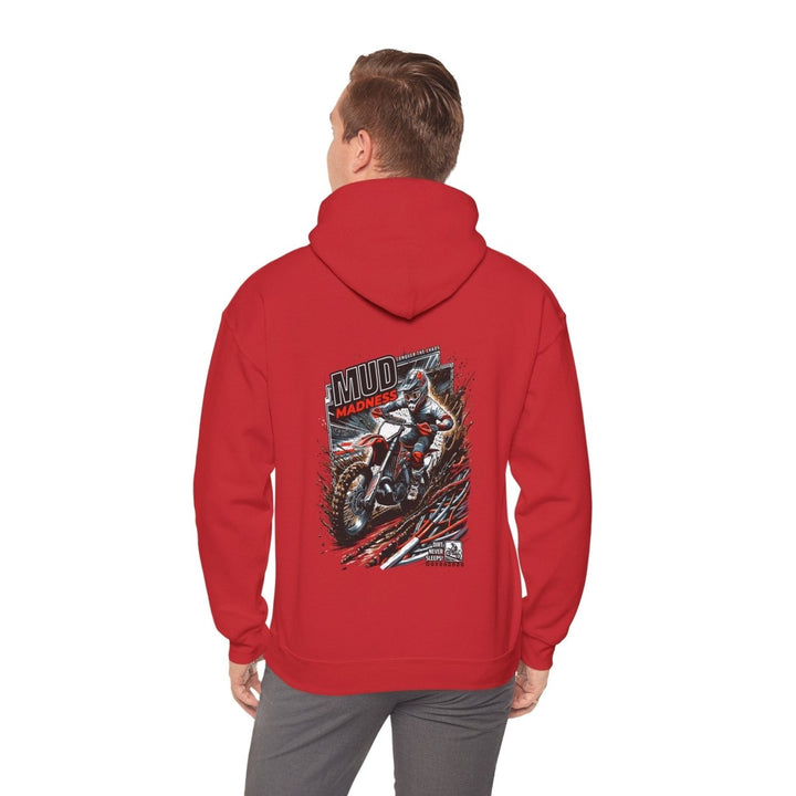 Mud Madness Unisex Hoodie - Perfect for Off - Road Enthusiasts - Red - S - Mud Madness Unisex Hoodie - Perfect for Off - Road Enthusiasts - Tatoo Tee