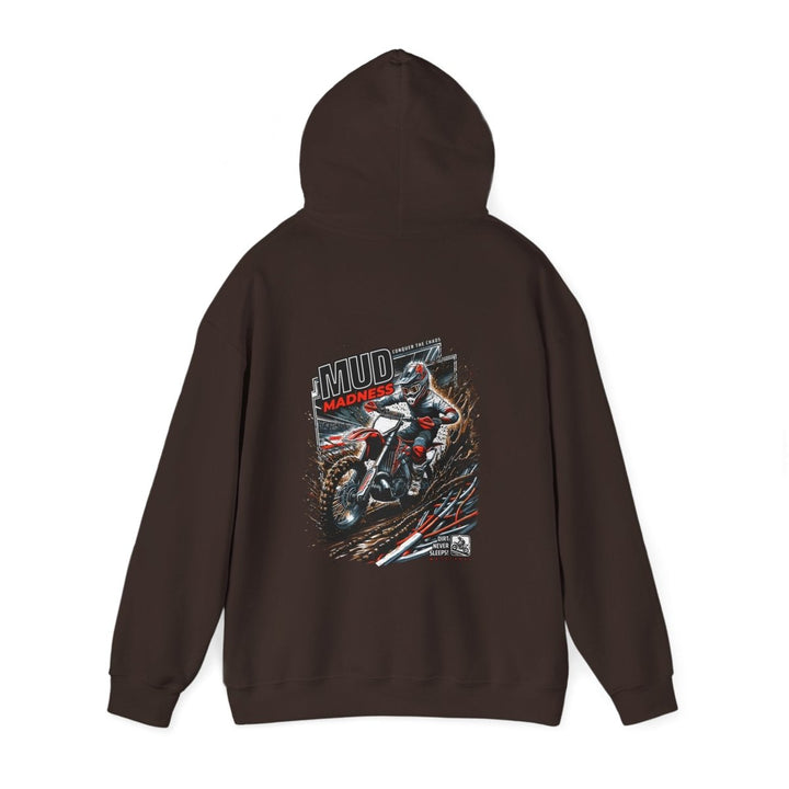 Mud Madness Unisex Hoodie - Perfect for Off - Road Enthusiasts - Red - S - Mud Madness Unisex Hoodie - Perfect for Off - Road Enthusiasts - Tatoo Tee