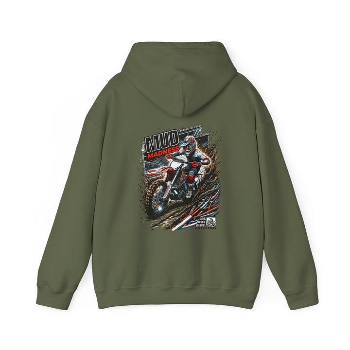 Mud Madness Unisex Hoodie - Perfect for Off - Road Enthusiasts - Red - S - Mud Madness Unisex Hoodie - Perfect for Off - Road Enthusiasts - Tatoo Tee