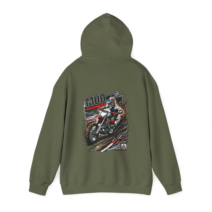 Mud Madness Unisex Hoodie - Perfect for Off - Road Enthusiasts - Red - S - Mud Madness Unisex Hoodie - Perfect for Off - Road Enthusiasts - Tatoo Tee