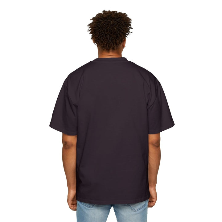 Nature's Harmony Floral Fox Oversized Tee for Men - Plum - L - Nature's Harmony Floral Fox Oversized Tee for Men - Tatoo Tee