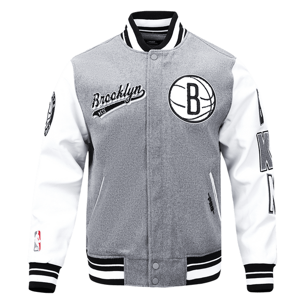 NBA BROOKLYN NETS SCRIPT TAIL WOOL VARSITY JACKET