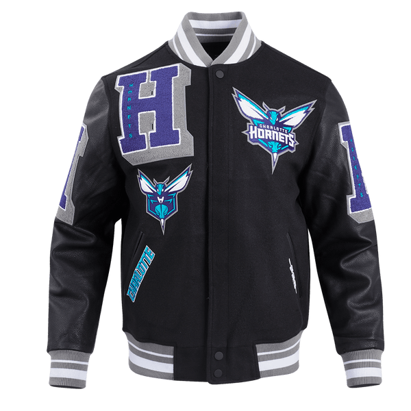 NBA CHARLOTTE HORNETS MASHUP RIB WOOL VARSITY JACKET