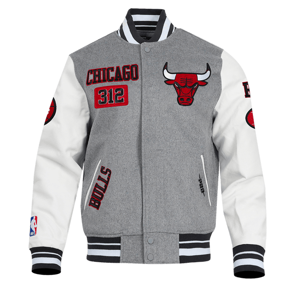 NBA CHICAGO BULLS AREA CODE WOOL VARSITY JACKET