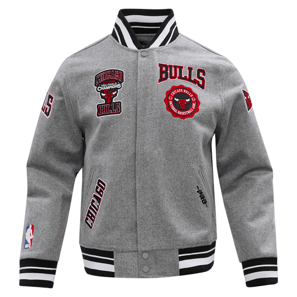 NBA CHICAGO BULLS CREST EMBLEM WOOL VARSITY JACKET