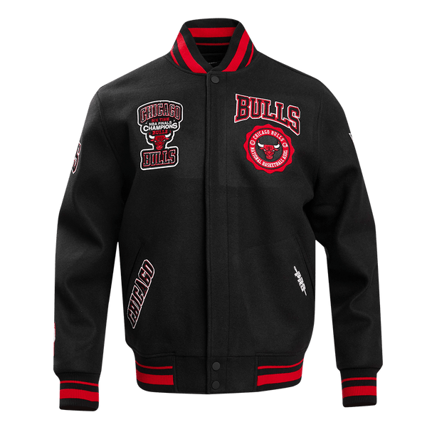 NBA CHICAGO BULLS CREST EMBLEM WOOL VARSITY JACKET
